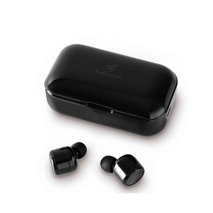 ワイヤレスイヤホン Bluetooth 完全独立型 トゥルーワイヤレスイヤホン apt-Xコーデック対応 高音質AAC 最大40時間再生 ブラック 長時間 マイク 通話 イヤーピース4サイズ プレゼント TW-04E