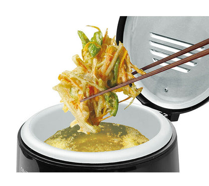 おひとりフライヤー 0.6L 卓上 コンパクト 家庭用 一人暮らし 揚げ物 天ぷら 串揚げ 揚げ器 フライヤー 電器フライヤ? 電気揚げ物機 卓上調理器 電気調理器 天ぷら鍋 KDFY-06AB