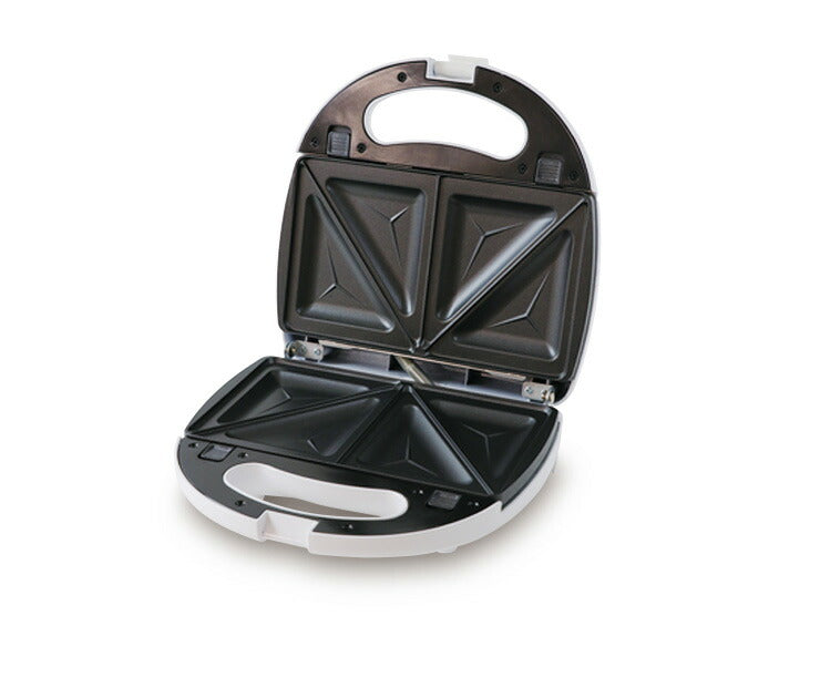 着脱式 サンドメーカー 2in1 ホットサンド ワッフル 両面焼き 2枚焼き 洗える 家庭用 お菓子 プレスサンドメーカー プレート2種 調理器具 キッチン コンパクト 朝食 スイーツ KDHS-004W D-STYLIST