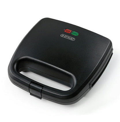 Wホットサンドメーカー ブラック 両面焼き 食パン プレスサンドメーカー ホットサンド パン焼き 朝食 サンドウィッチ KDHS-012B