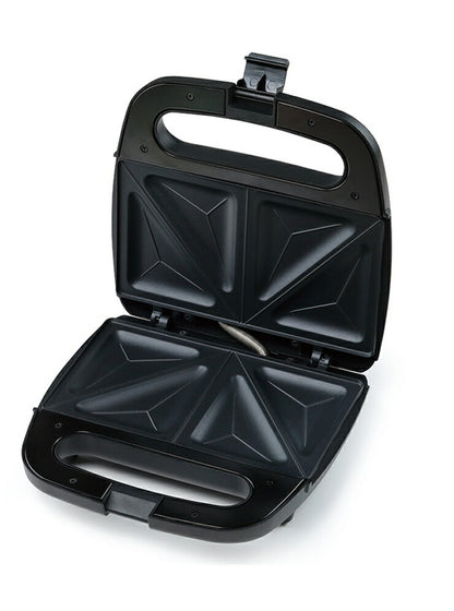 Wホットサンドメーカー ブラック 両面焼き 食パン プレスサンドメーカー ホットサンド パン焼き 朝食 サンドウィッチ KDHS-012B