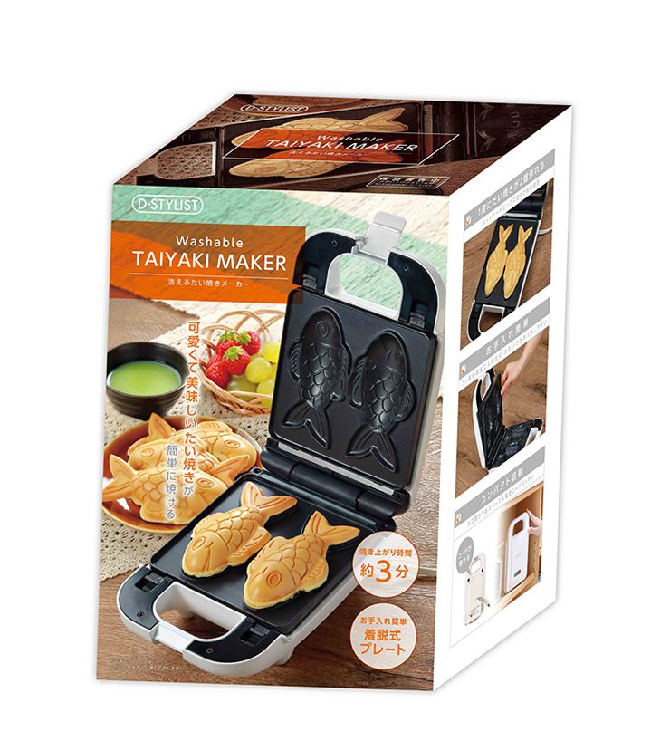着脱式 たい焼きメーカー 洗える たい焼き 鯛焼き お菓子作り ホームパーティー 簡単 クックトイ コンパクト KDHS-013W