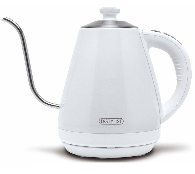 D-STYLIST 電気カフェケトル 1L 保温 温度設定 細口 ステンレス ドリップケトル 電気ポット 湯沸し器 電気ケトル KDKE-10