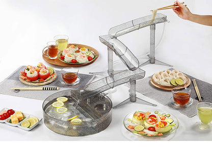 流しそうめん MILKY WAY 流しそうめん器 全長1m 電池式 自動組み上げ 卓上 ウォータースライダー KDSM-008S 夏 アウトドア パーティー