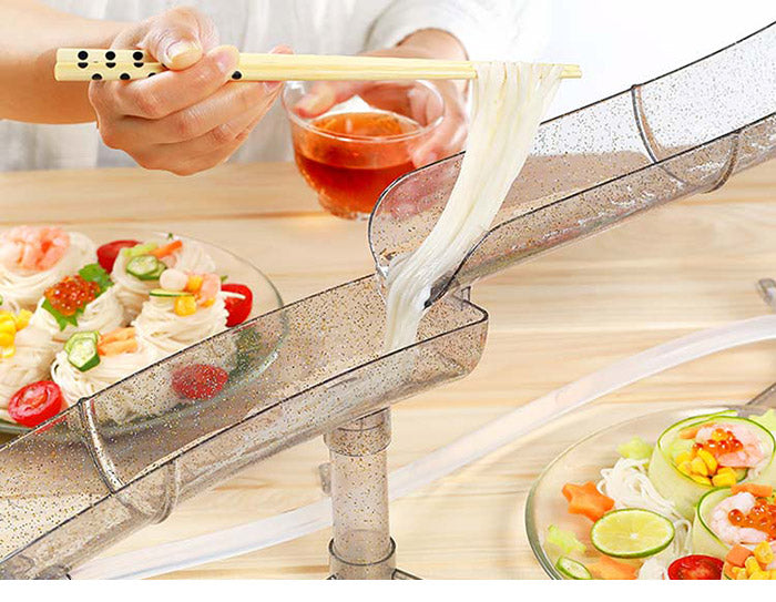 流しそうめん MILKY WAY 流しそうめん器 全長1m 電池式 自動組み上げ 卓上 ウォータースライダー KDSM-008S 夏 アウトドア パーティー