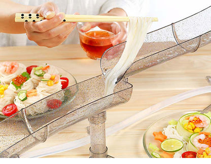 流しそうめん MILKY WAY 流しそうめん器 全長1m 電池式 自動組み上げ 卓上 ウォータースライダー KDSM-008S 夏 アウトドア パーティー