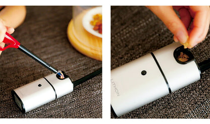 燻製器 メタルスモーカー スモークチップ3種付き 燻製 家庭用 サクラ クルミ ヒッコリー 乾電池式 おつまみ キャンプ アウトドア 料理 ホームパーティー BBQ 薫製 燻製機 スモークマシン スモーカー KDZ-015V