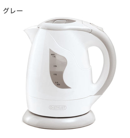 電気ケトル 電気ポット 1L スピード沸とう 自動電源オフ 大容量 空焚き防止 湯沸かし器 KE-01