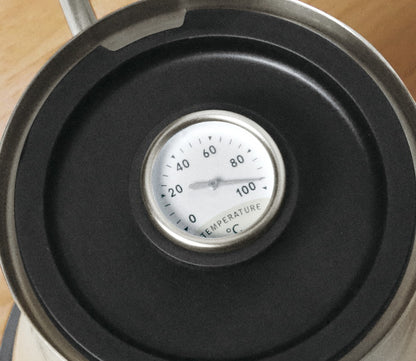 D-STYLIST 電気カフェケトル 0.6L KK-00539 ステンレス 温度計 付き 細口 コンパクトケトル 電気ポット 湯沸し器 電気ケトル