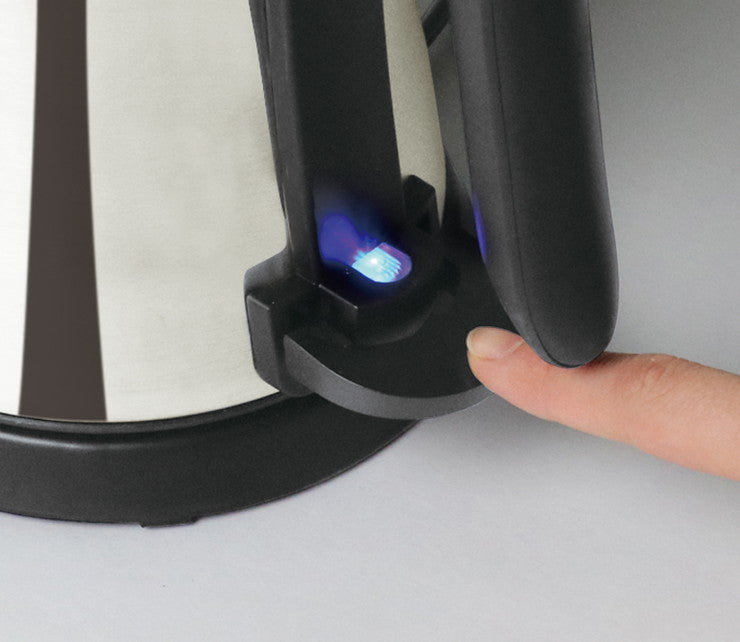 D-STYLIST 電気カフェケトル 0.6L KK-00539 ステンレス 温度計 付き 細口 コンパクトケトル 電気ポット 湯沸し器 電気ケトル