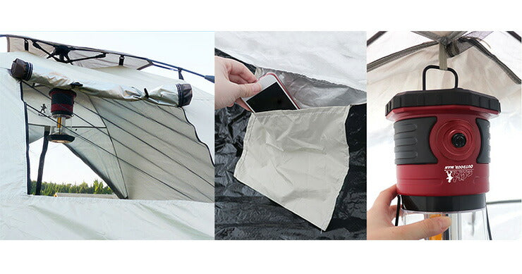 OUTDOORMAN アウトドアマン ワンタッチテント 3~4人用 UVカット95% 簡単設置 KK-00542 ワイドテント アウトドア レジャー 防水
