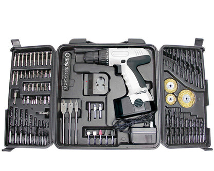 21.6V 電動ドライバー 94点セット ホワイト ドリルドライバー ビットセット KKED-002W 工具 電動 充電式 ネジ締め 組み立て