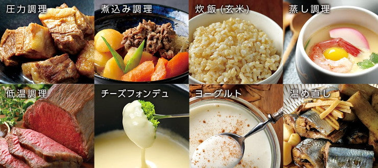 万能電気圧力鍋 KLPT-02AB 高圧力 圧力調理 低温調理 蒸し調理 電気 自動 ヨーグルト カレー 肉じゃが レシピ付