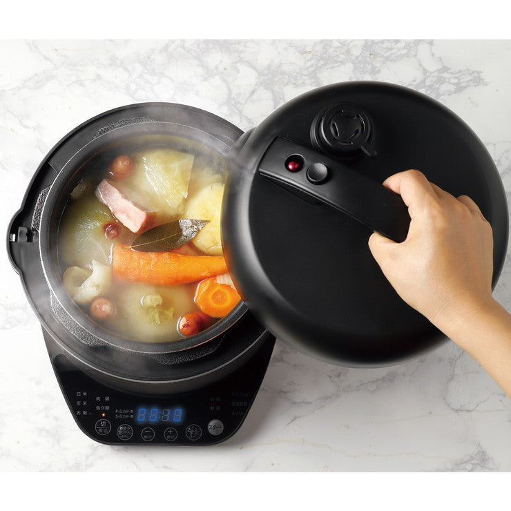 万能電気圧力鍋 KLPT-02AB 高圧力 圧力調理 低温調理 蒸し調理 電気 自動 ヨーグルト カレー 肉じゃが レシピ付