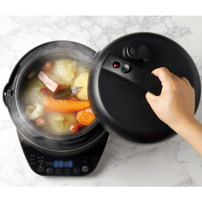 万能電気圧力鍋 KLPT-02AB 高圧力 圧力調理 低温調理 蒸し調理 電気 自動 ヨーグルト カレー 肉じゃが レシピ付