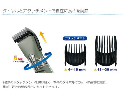 ウォータープルーフヘアカッター バリカン 防水 充電式 刈り上げ 散髪 整髪 理髪 水洗い 電動バリカン ヘアートリマー