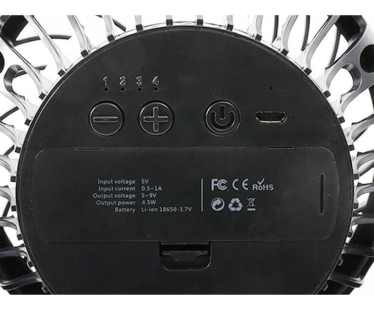 ピタッとファン 小型ファン ミニ扇風機 ポータブルファン ハンディファン キッチン 車載 固定プレート付き KSFN-005W