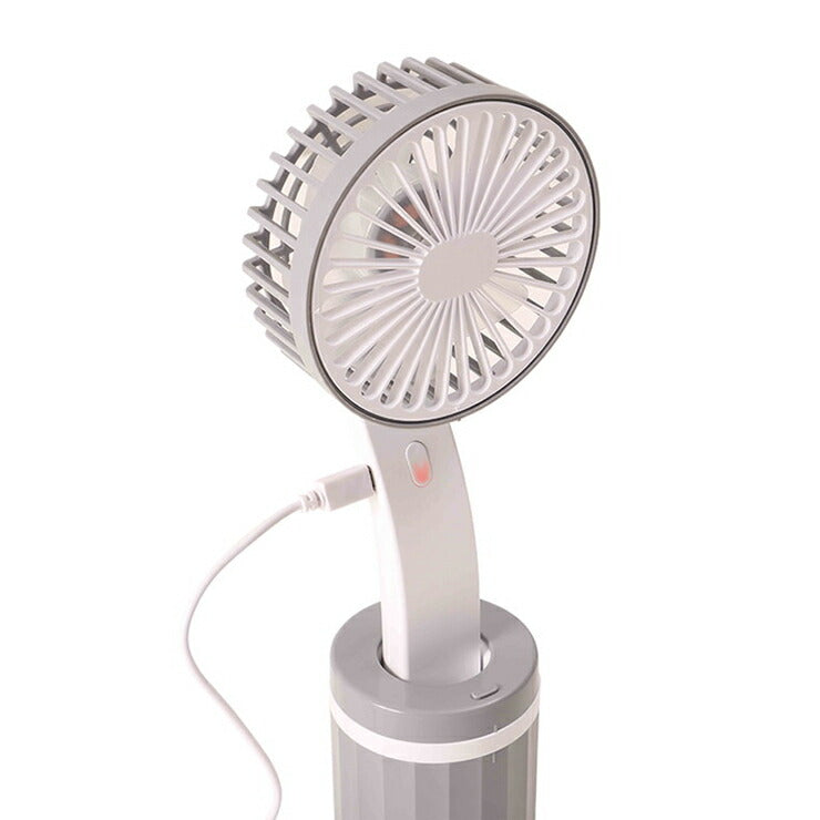 ハンディファン 首振り台座付き ハンディ 扇風機 USB ポータブル 携帯 ミニ扇風機 ポータブルファン 卓上 熱中症対策 KSFN-008A