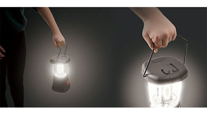 ハイパワーLEDランタン 1400ルーメン 電池式 6段階調光 昼光色 持ち手付 収納式フック 吊り下げ可能 LEDライト アウトドア キャンプ用 非常用 防災用 災害時 卓上 枕元 テントライト 懐中電灯 KSLT-004A