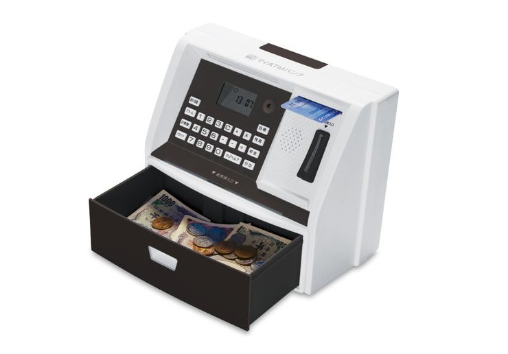 貯金箱 500円玉 お札 ATM しゃべるATM型貯金箱 お札 硬貨 お金 景品 雑貨 おこづかい おもちゃ クリスマス 誕生日 プレゼント