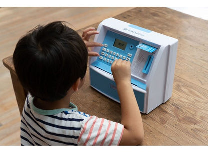 貯金箱 500円玉 お札 ATM しゃべるATM型貯金箱 お札 硬貨 お金 景品 雑貨 おこづかい おもちゃ クリスマス 誕生日 プレゼント