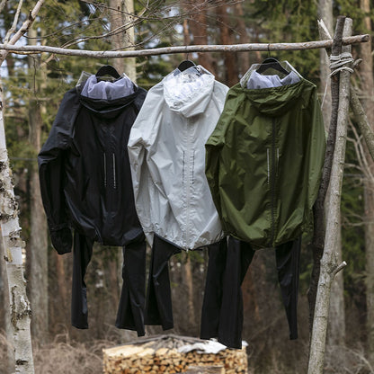 ビッグサイズ 4L~8L THE ROOTS レインスーツ リュック対応 上下セット 大きいサイズ リュックインレインスーツ メンズ 収納袋付き 梅雨 通勤 通学 自転車 レインウェア カッパ 雨合羽 雨具