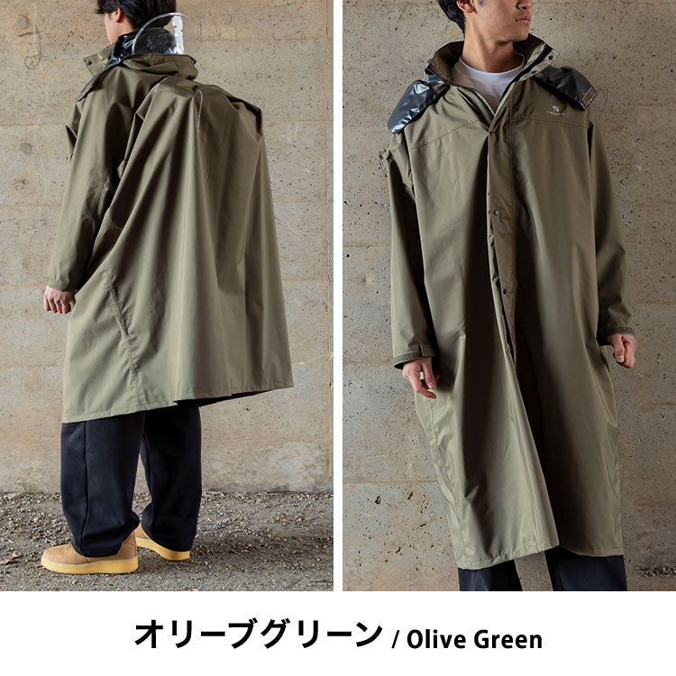 THE ROOTS レインポンチョ リュック対応 回転フード ヘルメット対応