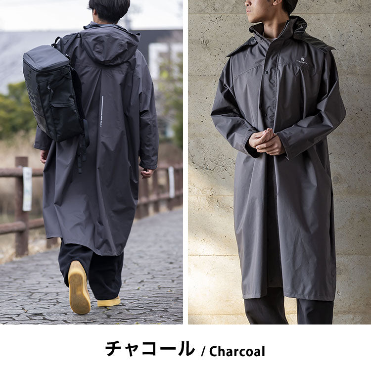 THE ROOTS レインポンチョ リュック対応 回転フード ヘルメット対応 男女兼用 収納袋付き レインコート 自転車 防水 通学 通勤 リュックイン レインスーツ レディース メンズ リュック 雨具 カッパ