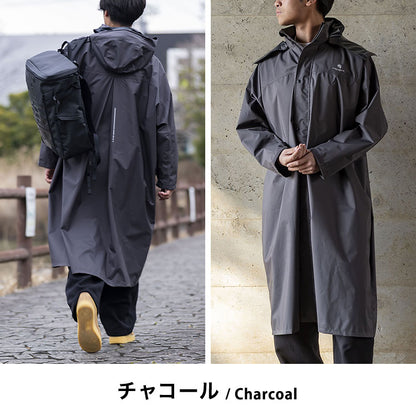 THE ROOTS レインポンチョ リュック対応 回転フード ヘルメット対応 男女兼用 収納袋付き レインコート 自転車 防水 通学 通勤 リュックイン レインスーツ レディース メンズ リュック 雨具 カッパ