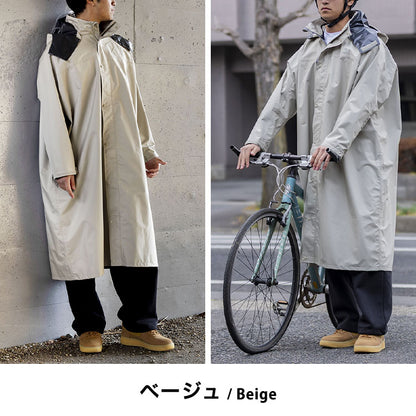 THE ROOTS レインポンチョ リュック対応 回転フード ヘルメット対応 男女兼用 収納袋付き レインコート 自転車 防水 通学 通勤 リュックイン レインスーツ レディース メンズ リュック 雨具 カッパ