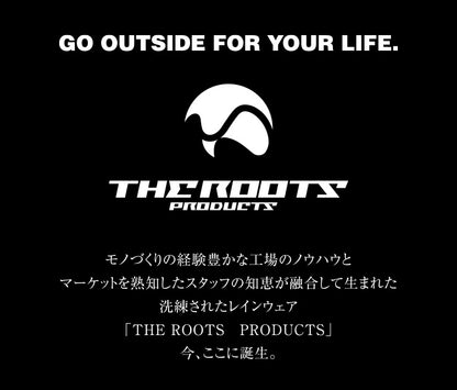 THE ROOTS ストレッチレインスーツ 上下セット 伸縮性あり 軽量 メンズ レディース レインウェア レインコート カッパ