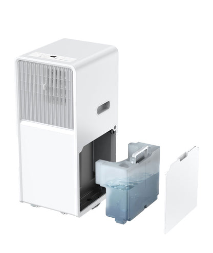 排熱レスポータブルエアコン 移動式クーラー どこでも 工事不要 冷房 オートルーバー 除湿 送風 風量2段階 室温設定 オン/オフタイマー リモコン 家庭用 QUADS クワッズ airmove エアムーブ QS671WH
