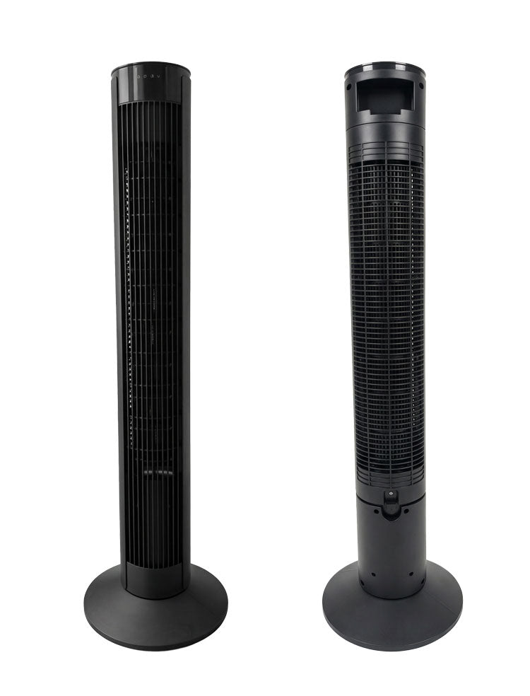 大風量DCタワーファン PURE AIR TOWER DC 扇風機 静音 分解 水洗い 12段階風量調節 左右自動首振り タイマー 省エネ 液晶画面 おしゃれ インテリア スタイリッシュ QUADS クワッズ