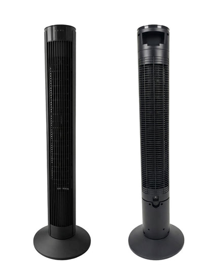 大風量DCタワーファン PURE AIR TOWER DC 扇風機 静音 分解 水洗い 12段階風量調節 左右自動首振り タイマー 省エネ 液晶画面 おしゃれ インテリア スタイリッシュ QUADS クワッズ
