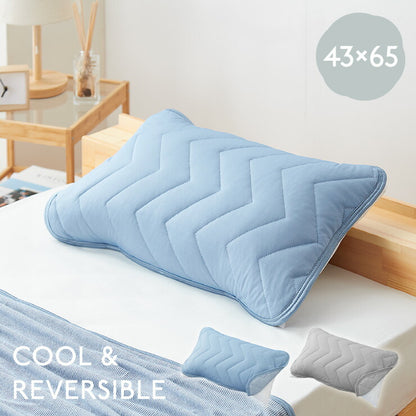 枕パット 冷感 2枚セット リバーシブル パイル生地 接触冷感 ひんやり 涼しい 洗える ウォッシャブル 制菌 防臭 防ダニ 吸水速乾 オールシーズン 枕カバー まくらパッド 冷たい 冷感マット 涼感寝具 クール寝具