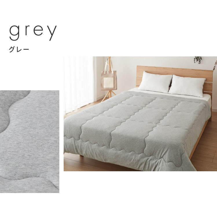【5%OFF】with core コアヤーン 肌掛け布団 ダブル 綿 吸水速乾 洗える エコ 再生ポリエステル