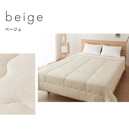 【5%OFF】with core コアヤーン 肌掛け布団 ダブル 綿 吸水速乾 洗える エコ 再生ポリエステル