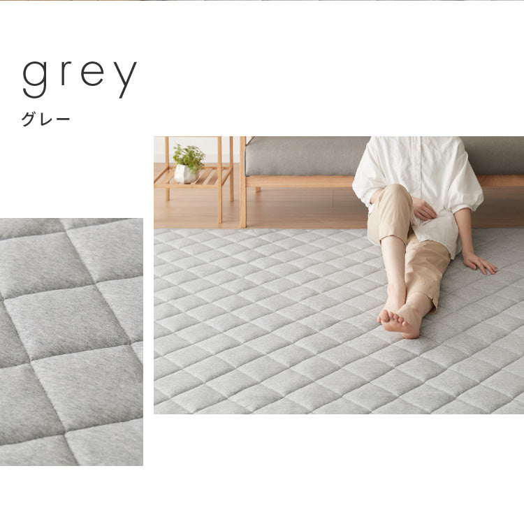 with core コアヤーン キルトラグ 130×180cm 固綿入り 綿 吸水速乾 洗える エコ 天然素材 コットン BCIコットン コアヤーン糸 ラグ 三層ラグ コットンラグ ウィズコア【送料無料】