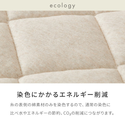 with core コアヤーン キルトラグ 180×180cm 固綿入り 綿 吸水速乾 洗える エコ 天然素材 コットン BCIコットン コアヤーン糸 ラグ 三層ラグ コットンラグ ウィズコア【送料無料】