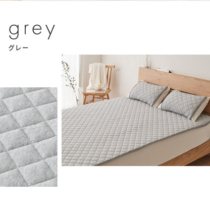 with core コアヤーン 敷パッド ダブル 140×200cm 枕パッド付 綿 防ダニ 吸水速乾 洗える エコ 再生ポリエステル 天然素材 コットン BCIコットン コアヤーン糸 敷布団 ウィズコア【送料無料】