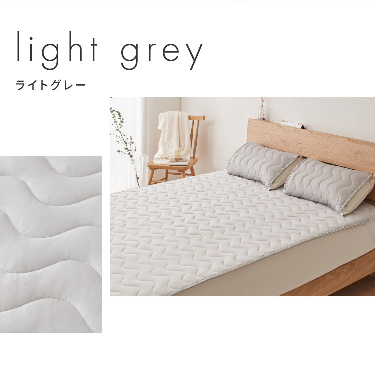 with core コアヤーン 敷パッド シングル 100×200cm 枕パッド付 接触冷感 持続冷感 Q-MAX0.46 吸水速乾 洗える ナイロン ポリエチレン コアヤーン繊維 敷布団 ウィズコア【送料無料】