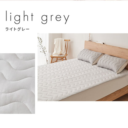 with core コアヤーン 敷パッド シングル 100×200cm 枕パッド付 接触冷感 持続冷感 Q-MAX0.46 吸水速乾 洗える ナイロン ポリエチレン コアヤーン繊維 敷布団 ウィズコア【送料無料】
