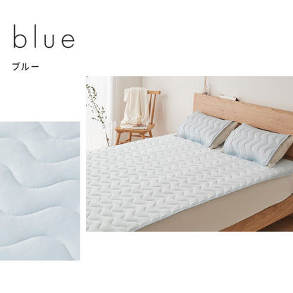 with core コアヤーン 敷パッド セミダブル 120×200cm 枕パッド付 接触冷感 持続冷感 Q-MAX0.46 吸水速乾 洗える ナイロン ポリエチレン コアヤーン繊維 敷布団 ウィズコア【送料無料】