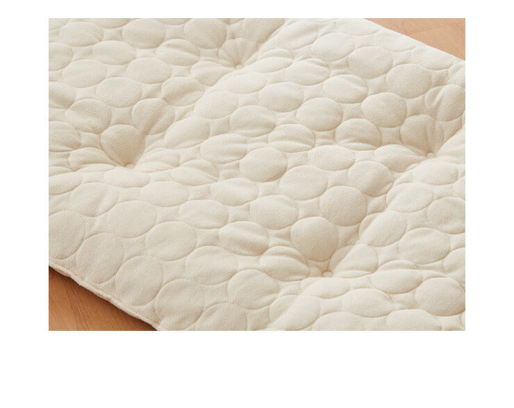 ごろ寝マット 洗える 80×195cm セミシングル 綿100% オーガニックコットン 天然素材 中綿入り 吸湿速乾 消臭 折りたたみ