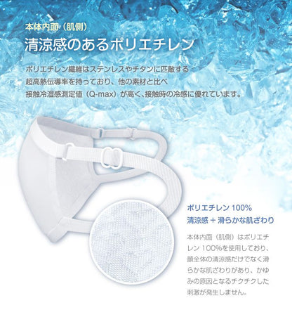 冷感マスク 布 3枚入りセット 夏用 涼しい 洗える アイス 接触冷感 夏用マスク 長さ調整可能 メッシュ 子供 大人 男女兼用 繰り返し 風邪対策 感染症対策 飛沫防止 花粉症 ハウスダスト 対策 予防 (代引不可)【メール便配送】