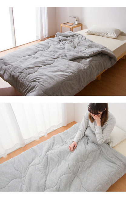 掛け布団 オーガニックコットン ダブル 洗える グレー ウォッシャブル コットン キルトケット 掛ふとん 肌掛け布団 掛布団 布団