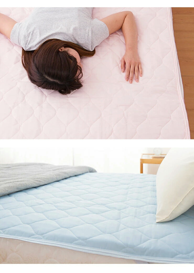 敷きパッド 接触冷感&除湿敷きパッド シングル ベッドパッド 敷パッド ベッドマット 冷感マット 除湿マット 接触冷感 除湿