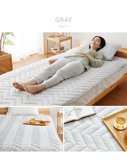 敷きパット 接触冷感 シングル 100×205cm ひんやりマット 涼しい ひんやり 制菌 吸水 速乾 洗える 夏用 リバーシブル オールシーズン おしゃれ 冷感敷きパッド 敷パッド 涼感寝具 クール寝具 夏用寝具 夏敷パット 夏