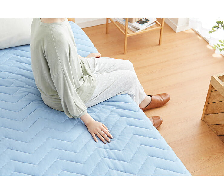 敷きパット 接触冷感 シングル 100×205cm ひんやりマット 涼しい ひんやり 制菌 吸水 速乾 洗える 夏用 リバーシブル オールシーズン おしゃれ 冷感敷きパッド 敷パッド 涼感寝具 クール寝具 夏用寝具 夏敷パット 夏