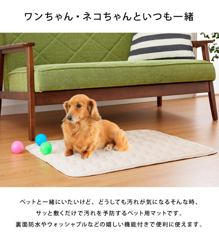 ペットパッド オーガニックコットン 60×80cm 洗える マット 防水 消臭 吸湿速乾 キルティング 天然綿 防水 低ホルムアルデヒド敷きパッド マルチカバー ペットシーツ